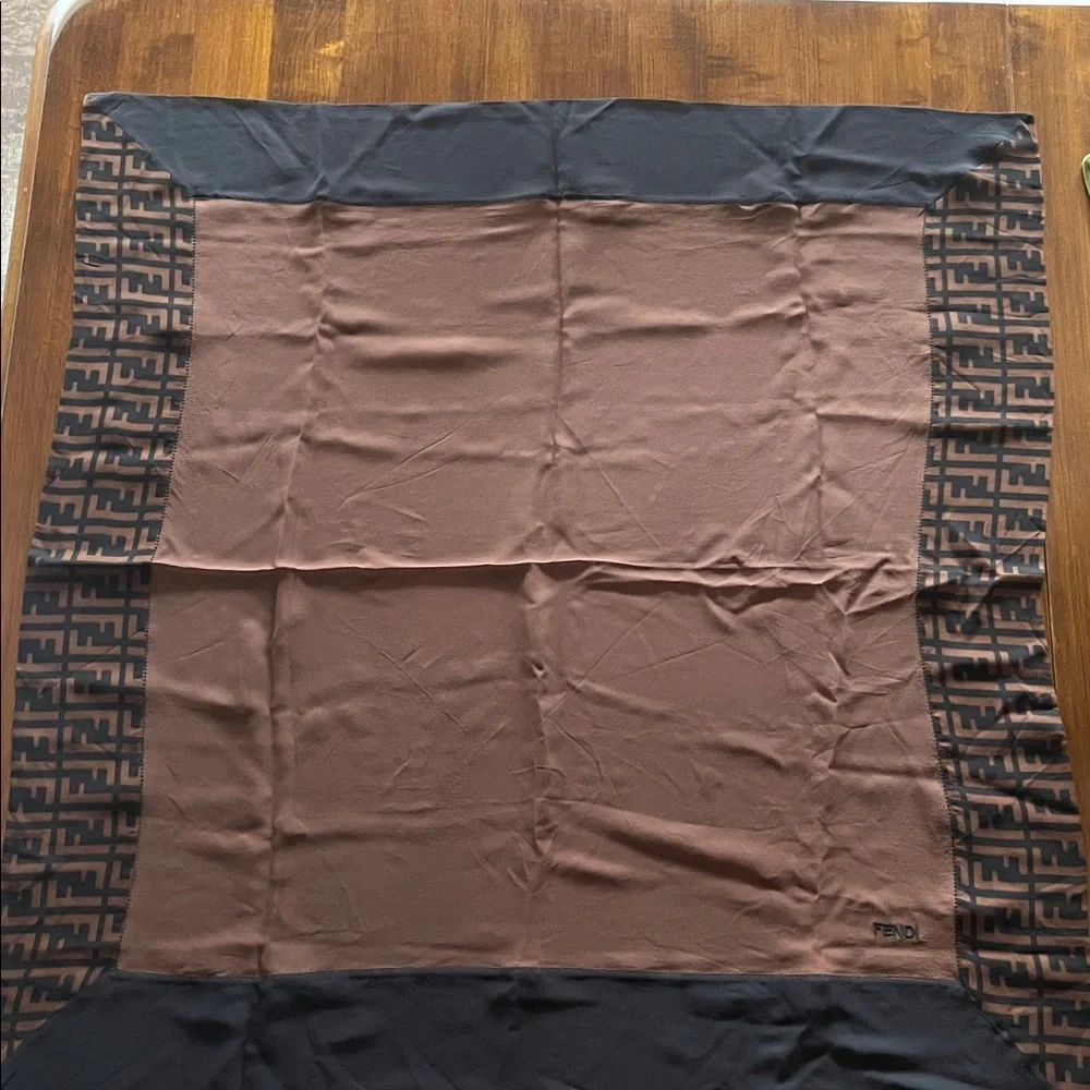 Fendi Silk Sheer Scarf Wrap 32.5” x 32.5”
